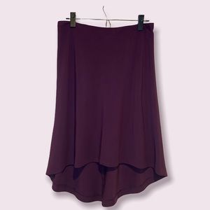 Maroon Hi-Low Skirt by Manoukian Size 8